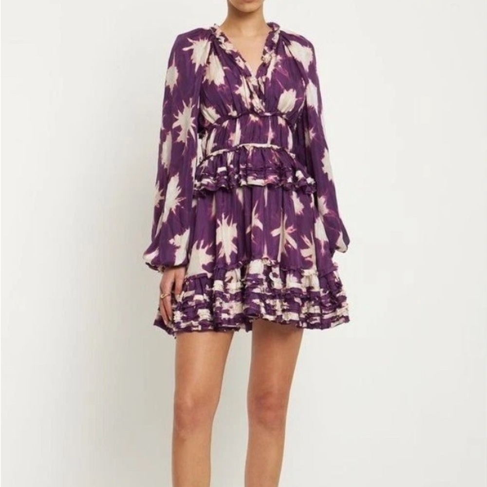 Ulla Johnson emery purple silk dress